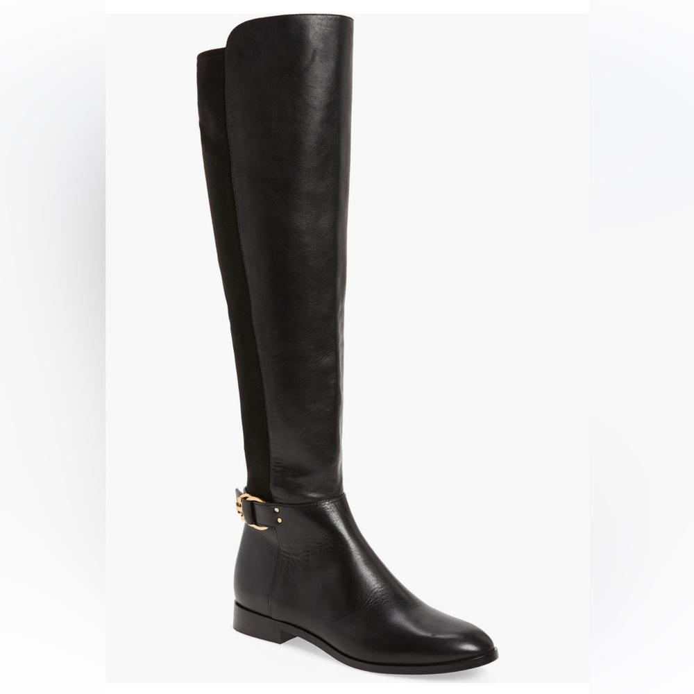 🆕 TORY BURCH MARSDEN OVER THE KNEE BOOT CALF LEATHER/STRETCH